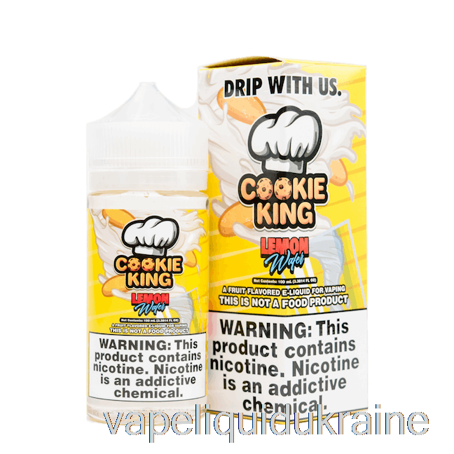 Vape Liquid Ukraine Lemon Wafer - Cookie King - 100mL 0mg